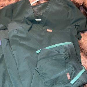 Caribbean blue figs. Medium/ petite joggers